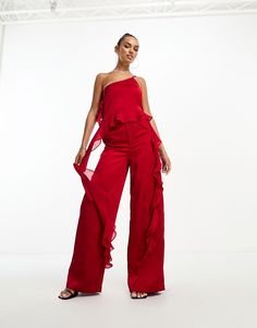 Wide Leg Trousers by Kaiia Part of a co-ord set Top sold separately Regular rise Side pockets Regular fit Dancers Outfit, Trouser Co Ord, Crop Blazer, Chiffon Ruffle, Strappy Dresses, Pantalon Large, Co Ord Set, Co Ord