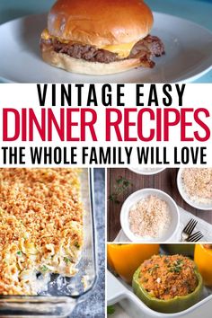 vintage easy dinner recipes the whole family will love