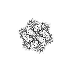 a black and white drawing of a snowflake