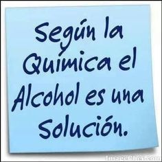 a piece of paper with the words segui la quimica el alcoholes una solution