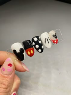 #Disney, #DisneyNails #MickeyMouse #MinnieMouse #Nails #NailIdea #NailInspiration #nailart #Vacation #SpringBreak #VacationNails #VacationOutfit Disney Style Nails, Gel X Nail Designs Disney, Nail Mickey Mouse, Disney Matte Nails, Gel Nails Disney Design, How To Draw Mickey Mouse On Nails, Mickey Mouse Nail Art Design, Mickey And Minnie Mouse Nail Art, Minnie And Mickey Nail Designs