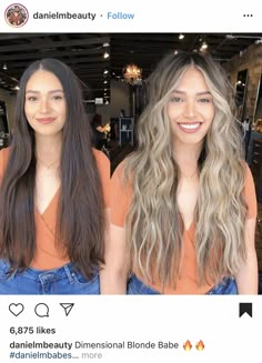 Dark Hair To Highlights, Dark Hair Going To Blonde, Dark Brown Going Blonde, Brown Going Blonde Hair, Dark Brown To Blonde Transformation, Going Dark To Light Hair Brunettes, Going Brunette To Blonde, Deep Root Blonde Balayage, Going From Dark Brown To Blonde