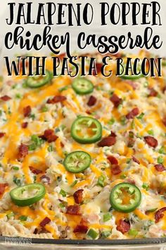 jalapeno popper chicken casserole with pasta bacon