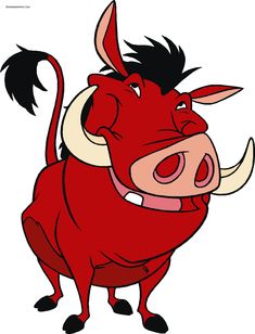 an image of a cartoon bull with horns on it's head and tongue out