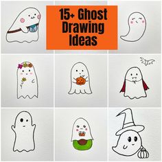 Christmas doodles Easy Doodle Art Ghost, Happy Ghost Drawing, Friendly Ghost Drawing, Mushroom Drawing Ideas Easy, How To Draw A Ghost Easy, Ghost Drawing Step By Step, How To Draw Ghosts, Cute Ghost Drawing Easy, Cute Ghosts Drawings