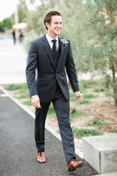 Image result for groom charcoal suit brown shoes Charcoal Suit Brown Shoes, Brown Shoes Outfit, Wedding Suits Men Grey, Beach Wedding Suits, Best Wedding Suits, Charcoal Gray Suit, A Man In A Suit