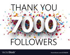 thank you 700 followers with confetti and sprinkles on white background