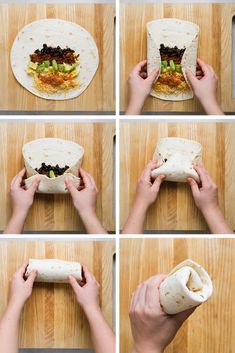 the process of making a tortilla wrap