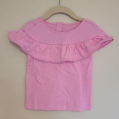 Janie And Jack Pink Top *Size 2t *Brand New With Tags *Smoke/Pet Free Home *Fast Shipping!!! Spring Crew Neck Tops For Playtime, Playful Crew Neck Tops For Playdate, Crew Neck Tops For Playtime In Spring, Crew Neck Tops For Spring Playtime, Cute Spring Playwear Tops, Cute Spring Tops For Playwear, Summer Playwear Tops Short Sleeve, Summer Playwear Tops With Short Sleeves, Cute Casual Cotton Tops