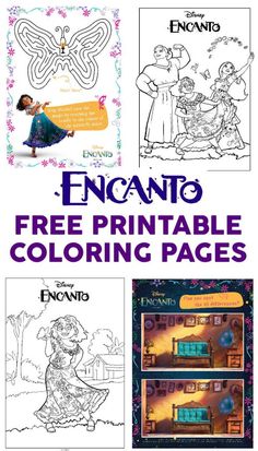 disney princess coloring pages with the title enanto free printable coloring pages