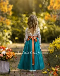 Teal Tulle Flower Girl Dress, Fall Flower Girl Dress, Rustic Lace Flower Girl Dress, Boho Flower Girl Dress, Flower Girl Dress, Girls Dress - Etsy Flower Girl Dresses Teal, Fall Flower Girl, Fall Flower Girl Dresses, Girls Fall Dresses, Long Flower Girl Dresses, Boho Flower Girl, Burnt Orange Weddings, Tulle Flower Girl Dress, Tulle Flower Girl