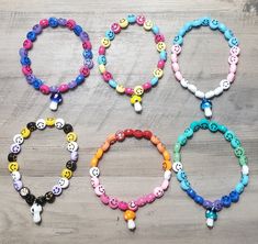 Fits a slim wrist well. Smiley Face beads and glass mushroom charms. Six options: Bisexual, Pansexual, Transgender, Non-Binary, Lesbian, and Gay Man. Pansexual Bracelet, Smiley Face Beads, Kandi Ideas, Glass Mushrooms, Diy Bracelet Designs, Smiley Faces, Non Binary, Bracelet Ideas, Diy Bracelet