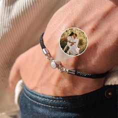 This photo bracelet for men allows male wearers to enjoy the features of a projection bracelet in style. This personalized projection bracelet for men can be a great couple bracelet or gift. A great option for an anniversary or simply a personalized gift for him. 💬 Please send us your picture after purchasing via Etsy messages. 📣 Additional information about the product 👉 Material: High-Quality Stainless Steel  👉 Finish:  Silver, Gold 🎁 Comes with a gift box Bracelet Pour Couple, Unique Beaded Bracelet, Bracelet Photo, Bracelet Couples, Bracelet For Him, Alphabet Code, Bracelets For Boyfriend, Gifts For My Girlfriend, Couples Bracelet