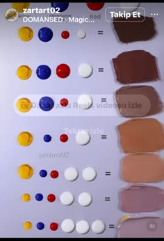 the different shades of paint are shown in this screenshoter's screen shot