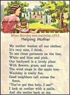 a poem written in the language of mother's day, with an image of a woman