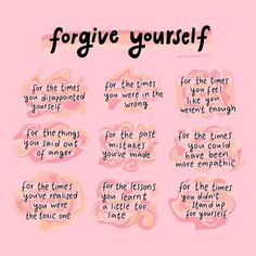 Forgive Yourself, Positive Mental Health, Self Compassion