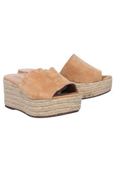 Current Boutique-Schutz - Tan Thanlia Platform Espadrilles Sz 8 French Girl Chic, Platform Design, Chic Shop, Platform Espadrilles, Buy Shoes Online, Beach Ready, Platform Heel, Vacation Style, Slide On