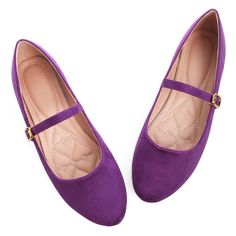 PRICES MAY VARY. Brand: Luxinyu Closure Type: Buckle Outer Material: Suede Style: Modern Special feature: buckle Brand: LUXINYU Purple Mary Janes, Rabbit Statue, Trotters Shoes, Purple Flats, Suede Style, Suede Ballet Flats, Slip On Flats, Suede Fashion, Shoes Soft