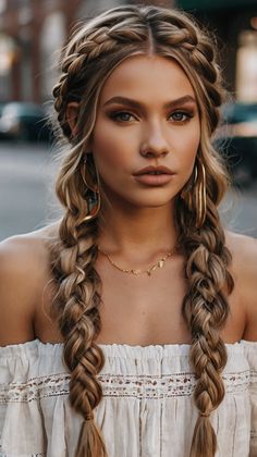 How to Achieve Elegant Jumbo Boho Braids with Waves 🌸 Box Braids With Hair Out, Braids With Side Part, Viking Braids Female, Afro Loki, Western Hair Styles, Jumbo Boho Braids, Church Hairstyles, Braided Dreadlocks, Easy Care Hairstyles