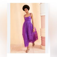 Beautiful Purple Dress!! Never Worn. Purple Wedding Guest Dress, Purple Frock, Purple Wedding Guest Dresses, Style Essence, Camille Dress, Romantic Silhouette, Ulla Johnson Dress, Purple Midi Dress, Fashion Wishlist