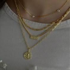 - Angel pendant necklace - Coin / medallion pendant - Link chain - 14 karat gold or silver plated - Made to last - Length: 16” + 1.5” extender Angel Pendant Necklace, Jewel Necklace, Heaven Sent, Waterproof Jewelry, Hand Chain, Chain Anklet, Stunning Necklace, Jewelry Inspo, Dainty Necklace