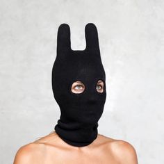 Black Bunny Two Hole Balaclava Easy Adult Halloween Costumes, Black Balaclava, Black Bunny, Knitted Balaclava, Valentine Photo, Animal Masks, Easy Halloween Costumes, Ski Mask, Adult Halloween Costumes