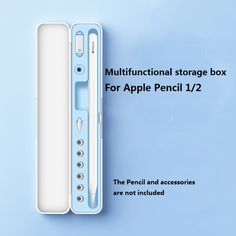 an apple pencil is in the box and it's opened to reveal its contents