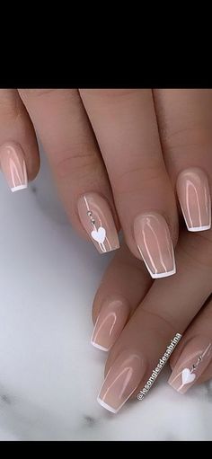 Summer Nails Designs, Wow Nails, Manicure Nail Designs, Romantic Nails, French Manicure Nails, Work Nails, Trendy Nail Art, Acrylic Nails Coffin Short