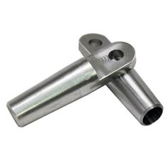 an aluminum pipe holder with two holes