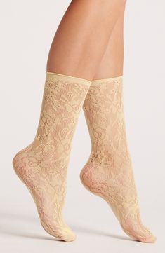 Airy pointelle stitches texture supersoft, lightweight quarter socks detailed with raw-edge cuffs. Nylon Machine wash, tumble dry Imported Spring Stretch Beige Socks, Beige Stretch Socks For Spring, Quarter Socks, Fabric Gift Bags, Fabric Gifts, Nordstrom Store, Free Fabric, Raw Edge, Tumble Dryer