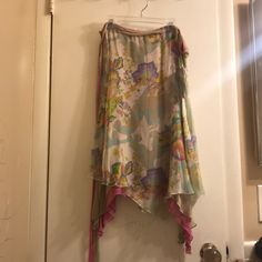 New Never Worn Shirt Worn Once Size S Colorful Skirts Outfits, Gyaru Long Skirt, Colorful Skirt Outfits, Floral Midi Skirt Outfit, Funky Skirts, Whimsical Clothes, Fun Skirts, Skirt Over Jeans, Artsy Clothes