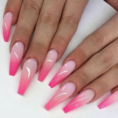 Ombre Nail Design, Nails 23, Fly Nails, Nail Bling, Unghie Sfumate, Cute Acrylic Nail Designs, Ombre Nail Designs