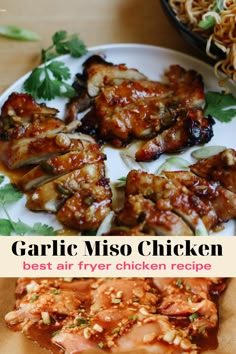 Garlic miso chicken boneless skinless chicken thighs marinated with miso marinade and air fried. Skinless Chicken Thigh Recipes Air Fryer, Asian Chicken Thighs Air Fryer, Miso Chicken Breast, Japanese Air Fryer Recipes, Airfry Chicken Thighs Boneless, Air Fryer Chicken Recipes Healthy, Airfryer Chicken Breast Recipes, Air Fryer Chicken Recipes Easy, Garlic Miso Chicken Recipe