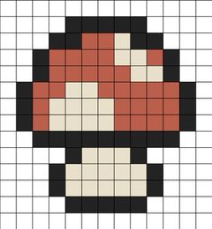 an image of a mushroom made out of squares