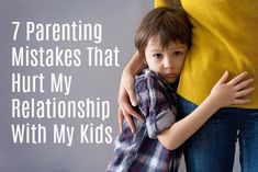 a young boy hugging his mother's back with the words how compliments can correct bad behavior