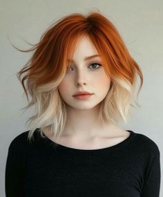 Cheveux Oranges, Blonde Tips, Ginger Hair Color, Copper Hair Color, Hair Color And Cut, Copper Hair, Ginger Hair, Great Hair, Hair Dye