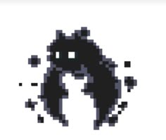 an image of a pixellated black and white animal