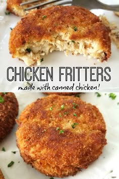 chicken patties are made with canned chicken, and then baked in the oven for dinner