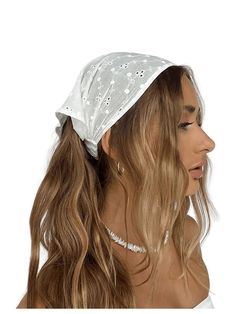 PRICES MAY VARY. Fabric: Women's headband scarf for women is made of quality polyester fabric, lightweight and ventilated, will not add burden to your head Design: The women's headband features eyelet, floral embroidered, triangle shape, elastic Occasion: The headbands can be widely applied on different occasions such as doing housework, masquerade parties, role playing parties, taking photos, cooking and so on The great gift choice for ladies. Awesome gift choice for women on Birthday, Valentin Second Day Hairstyles, Hair Accessories Boho, Bandana Headband, White Headband, Boho Headband, Bandana Hairstyles, Headband Styles, Boho Hairstyles, Headbands For Women