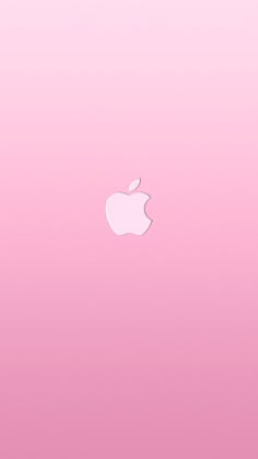 an apple logo on the back of a pink background