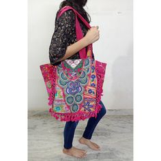 Traditional Pink Shoulder Bag With Handwork, Handmade Pink Shoulder Bag For Festivals, Traditional Pink Shoulder Bag, Pink Embroidered Shoulder Bag For Festivals, Traditional Pink Embroidered Bag, Traditional Pink Beach Bag, Traditional Pink Tote Bag, Traditional Embroidered Shoulder Bag For Festival, Bohemian Potli Bag With Handwork