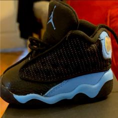 Size 3c Black And Blue Worn Once For Photo Baby Jordan Shoes, Retro Gym, Baby Jordans, Jordan Blue, Nike Air Jordan 11, Shoes Jordan, Baby Shoe Sizes, Toddler Sneakers, Swim Shoes