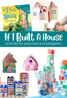 the cover of if i built a house activities for preschool and kindergartia