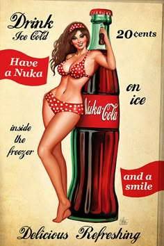 Coca Cola Advertisement, Stare Reklamy, Fallout Posters, Coca Cola Poster, Fabian Perez, Jack Vettriano, Pin Up Drawings, Robert Mcginnis