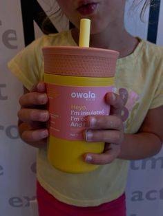 Owala Kids Insulation Stainless Steel Tumbler with Spill Resistant Flexible Straw, Easy to Clean, Kids Water Bottle, Great for Travel, Dishwasher Safe, 12 Oz, Peach and Yellow (Picnic), water bottle, trendy water bottles, tik tok trending, kids water bottles, gift ideas Yellow Picnic, Trendy Water Bottles, Turtley Awesome, Kids Water, Kids Water Bottle, Stainless Steel Tumbler, Stainless Steel Tumblers, Tik Tok, Insulation