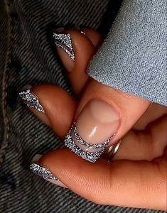 Glittery Nails, Sassy Nails, Smink Inspiration, Nail Designs Glitter, Dipped Nails, Nail Art Ideas, Fancy Nails, Chic Nails, Dope Nails