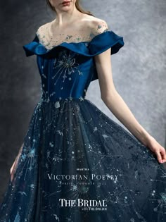 MARTHA of Victorian Potry collection， The Atelier AW2022 Bridal released. Constellation Dress Gowns, Constellation Gown, Galadriel Outfit, Starry Dress