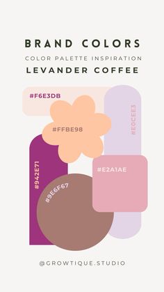 the brand colors for lavander coffee