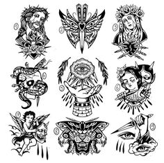 American Traditional Blackwork, Tattoo Sleeve American Traditional, Black And White Traditional Tattoo, Black And White Traditional, Traditional Tattoo Stencils, Tattoo Black And White, Traditional Tattoo Sleeve