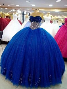 royal blue tulle long ball gown vintage evening dress Royal Blue Ball Gown For Quinceanera During Prom Season, Glamorous Ball Gown For Quinceanera, Formal Ball Gown With Tulle Skirt, Glamorous Blue Ball Gown For Wedding, Formal Tulle Ball Gown Dresses, Formal Ball Gown Dresses With Tulle Skirt, Tulle Ball Gown For Quinceanera During Prom Season, Fitted Bodice Princess Dress For Prom Season, Sweetheart Neckline Ball Gown For Prom Season